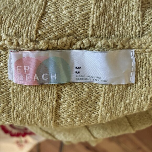 FREE PEOPLE L Wanda rib cowl neck woman Natural stretch oversized maxi dress M - Picture 5 of 7